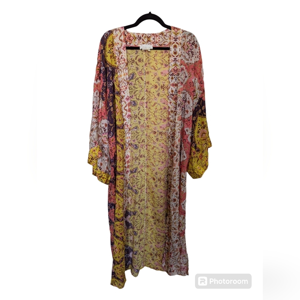 Anthropologie floral kimono sz XS